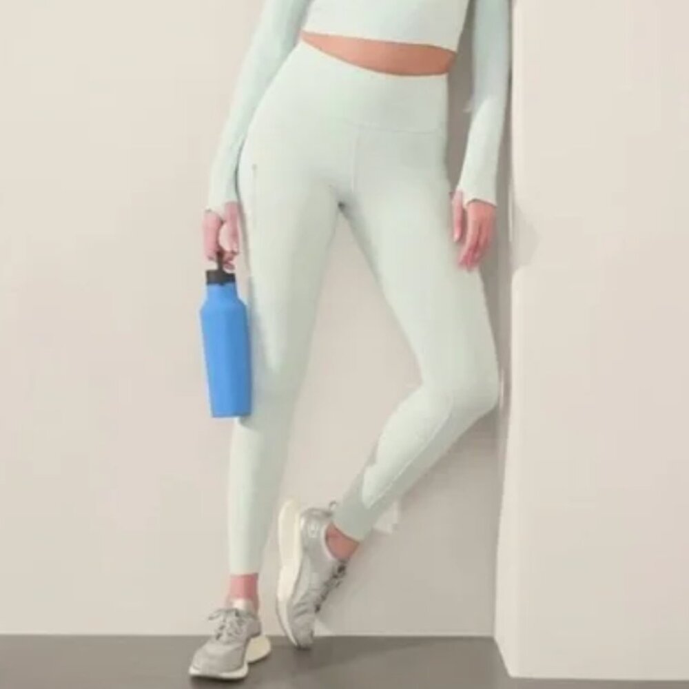 NWT Athleta Rainier Tight light blue High-Waisted Leggings pockets xs